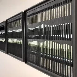 Série "Tapis d'eau" - Pigments et eau sur papier marouflé, 60x60cm, 2023
