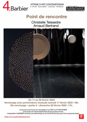 Affiche "Point de rencontre" Christelle Teissedre et Arnaud Bertrand