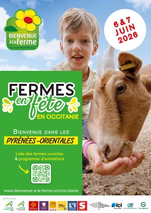 Affiche "Fermes en Fête" en Occitanie - (Pyrénées-Orientales)