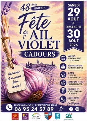 Affiche Fête de l'ail violet