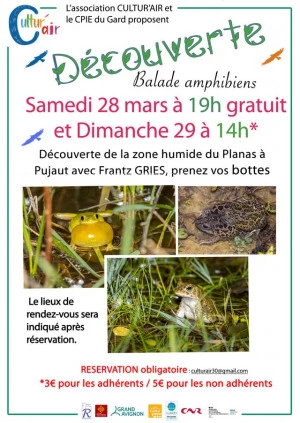 Affiche Balades de découverte de la zone humide du Planas 