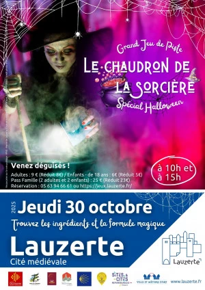 Affiche Jeudi 30 Octobre - Jeu de piste spécial halloween - Le chaudron de la sorcière