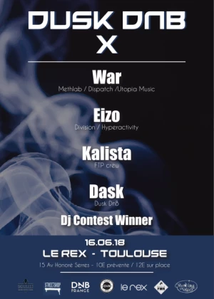 Affiche Dusk Dnb X (Soirée Drum and Bass) 