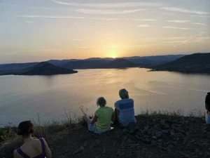 Affiche Coucher de soleil au Salagou #3