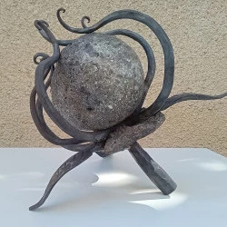 Gravidité Végétale 16 - Acier, Laiton, Céramique - M.S. ORMAN 