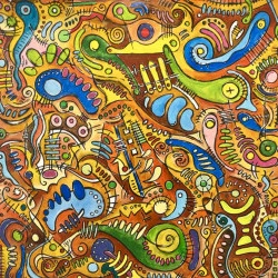 Apocalypse Now - Toile 1,00 x 1,00 - peinture acrylique