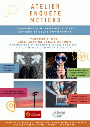 Affiche Atelier "Enquête métiers"