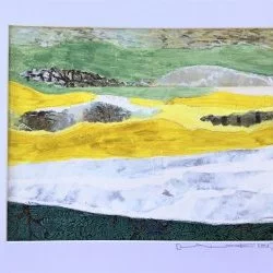 Terre Jaune - collage et peinture acrylique sur papier format 21x29.7cm 2023 - [LAURE B.] 