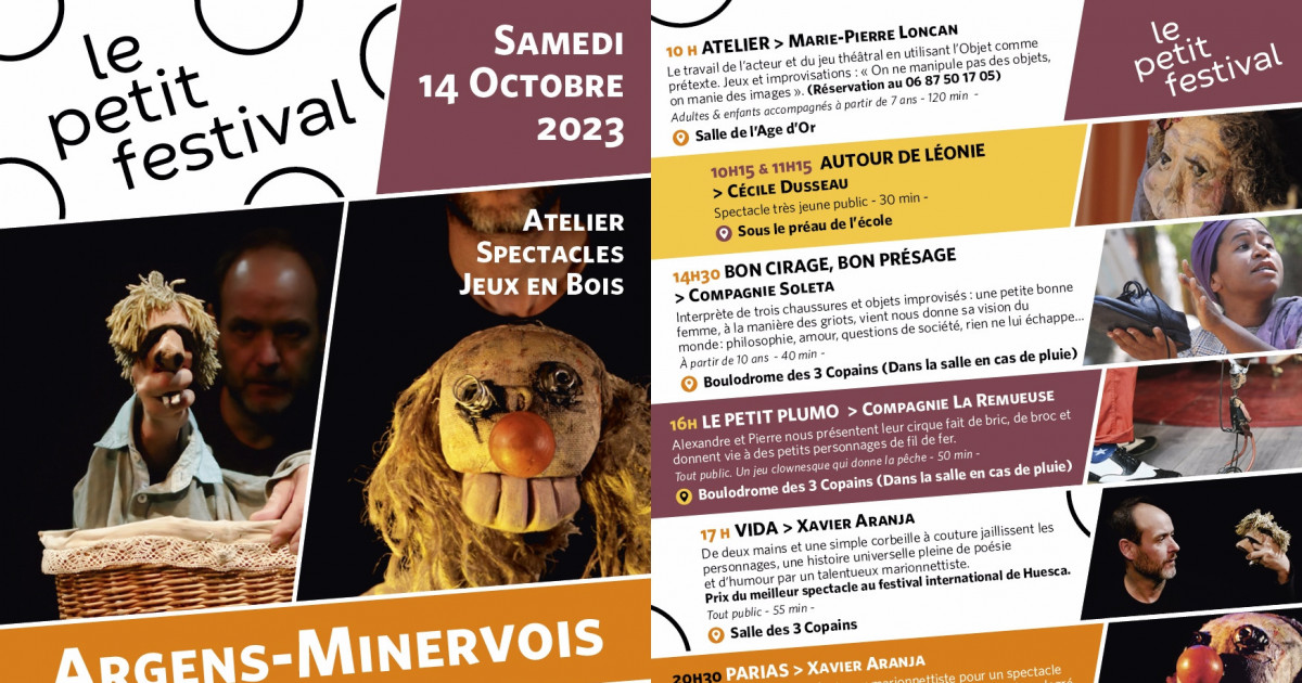 Petit Festival de Samedi 14 octobre 2023 Région