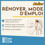 Affiche Atelier - Rénover, mode d'emploi