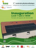 Affiche Inauguration de la 1ère centrale photovoltaïque citoyenne du sud-est toulousain